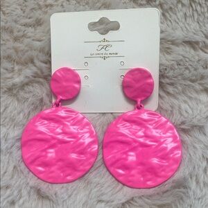 Pink Statement Earrings